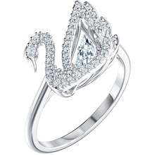 Nhẫn Rings Dancing Swan Màu Bạc Size