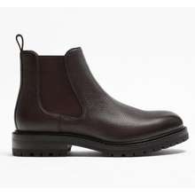 Giày boots nam da nâu Zara authentic CHELSEA