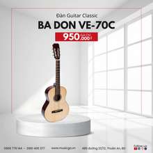 Đàn Guitar Classic Ba Đờn VE-70C | Mặt