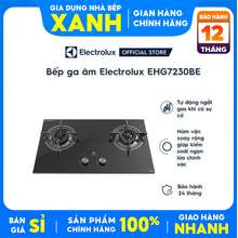 Electrolux Bếp gas âm đôi EHG7230BE Chính hãng+ TẶNG VAN DÂY-Tiện ích:Đầu hâm Đánh lửa IC nhanh nhẹ Đầu đốt tiết kiệm gas