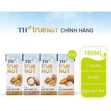 Combo mix 12 lốc sữa hạt óc chó mắc ca