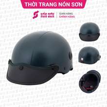 NÓN SƠN Mũ Bảo Hiểm Nửa Đầu Lỗ Thông Gió Chính Hãng Xanh-Tg-Xh-498