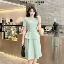 Đầm Peplum Dự Tiệc Nhật Vy Cổ Tròn