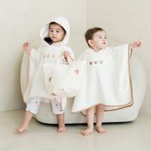 Khăn choàng tắm có mũ trùm vải cotton