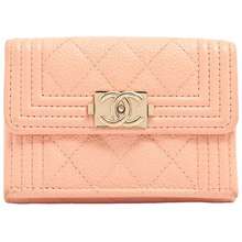 Ví Nữ Caviar Leather Boy Compact Wallet Pink