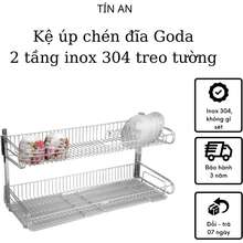 Kệ Úp Bát Đĩa Treo Tường Inox 304 Cao