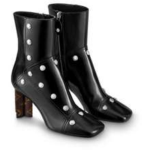 Giày Boot Nữ LV Monogram Casual Style Studded