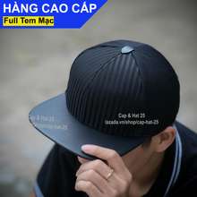 Mũ Lưỡi Trai Snapback Sọc Âm Kết Da