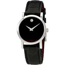 Movado Red Label Automatic Black Dial Ladies Watch 0607009