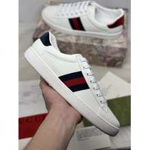 Giày Sneaker Gucci Ace Cổ Thấp Màu Trắng