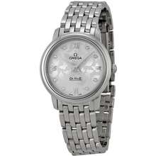 Omega De Ville Prestige Silver Diamond Dial Ladies Watch 42410276052001