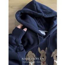 Xiaozhainv Áo Hoodie Nữ Tay Dài In Hình