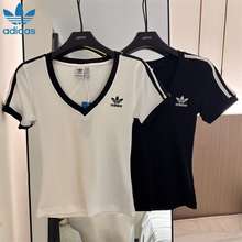 Thêu Logo Adidas Original Áo Thun Nữ Cổ