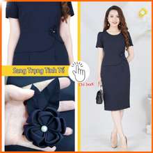 Đầm Peplum Kết Hoa Thủ Công Sang Trọng