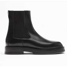 Giày boots da đen Zara authentic CHELSEA ANKLE