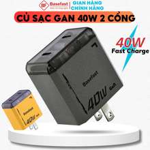 Củ Sạc Nhanh 40W 2 Cổng Basefast Cốc