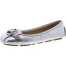 Giày Bệt MK Silver Metallic Leather Màu