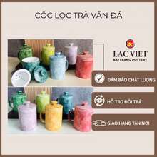 Cốc Lọc Trà Men Vân Đá Cao Cấp (Tặng