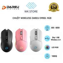 Chuột Máy Tính Wireless Em901 Pink Led Rgb -