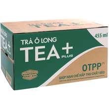 Thùng 24 Chai Trà Olong Tea Plus 455ml [ 2021