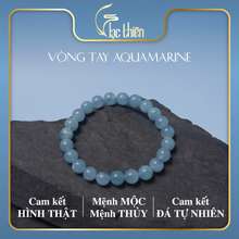 Vòng Đá Aquamarine Thiên Nhiên Phong Thủy