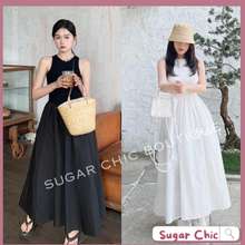 Đầm Maxi Sát Nách 3 Lỗ Xoè Quảng Châu, 