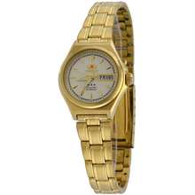 Orient Fnq1S002C Women 39 S Gold Tone Tri Star Gold Dial Automatic Watch