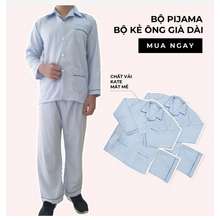 Bộ Pijama nam set đồ ngủ dài tay thu