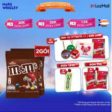 Combo 2 gói kẹo sô cô la sữa M&MS gói