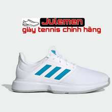 adidas Giày Tennis GAME COURT Trắng Sọc Xanh Chính Hãng