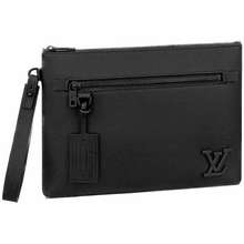 Túi Cầm Tay Nam LV Aerogram Ipad Pouch Black