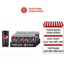 Thùng 24 Lon Nước Uống Có Gaz Không Calo 