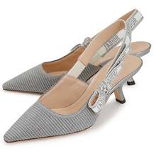 Giày Cao Gót J a Slingback Pump Silver Tone