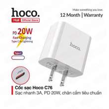 Cốc sạc PD20W Hoco C76 1 cổng Type- C sạc 