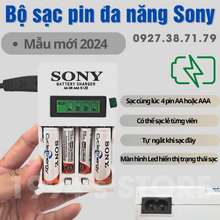 FREESHIP Combo bộ sạc Sony + 8 pin đũa AAA