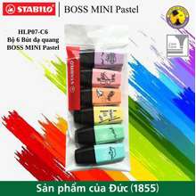 Bộ 6 Bút dạ quang BOSS MINI Pastel