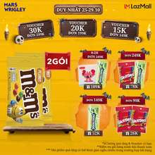 Combo 2 gói kẹo sô cô la đậu phộng M&MS 