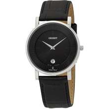 Orient Dressy Black Dial Black Leather Ladies Watch Fgw01009B0