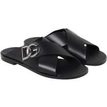 Dép Nam Dolce Gabbana D G Calfskin Sandals