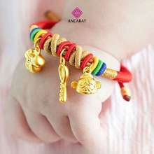 Vòng Tay Handmade Set Bộ Charm Rơi Vàng 24 K 