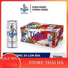 THÙNG 20 LON BIA TIGER BẠC CRYSTAL 330ML -