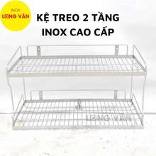 Kệ Treo 2 Tầng Inox La, Kệ Chén Đĩa