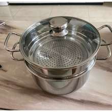 Nồi Hấp Luộc Gà Inox 2 Tầng 3 Đáy Dày 