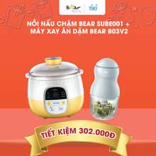 Combo Nồi Nấu Chậm 0 8L Sube001 Máy Xay