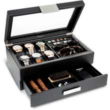 Valet Jewelry Box For Men Holds 6 Watches 12