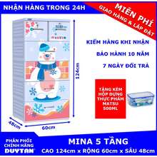 Tủ nhựa MINA 5 tầngTặng Hộp đựng