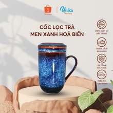 Cốc Lọc Trà Men Xanh Hoả Biến - Bình