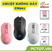 Chuột Không Dây Gaming Em901 Rgb - Black