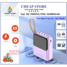 Sạc Dự Phòng P301, Chính Hãng , 10000Mah,