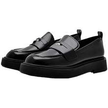 Giày Lười Nữ Wanda Leather Loafers Black